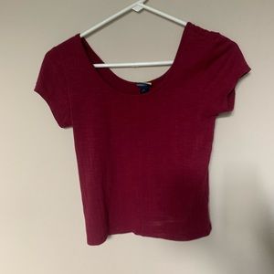 Maroon top